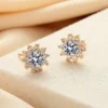 Moissanite Diamond Titanium Earrings