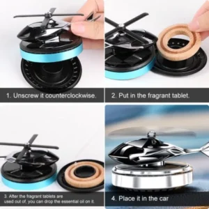 Metal Solar Helicopter Air Freshener