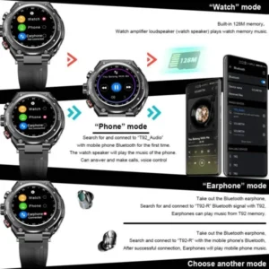 Smartwatch with Wireless Earphones